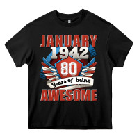Black january 1942 80 years of being awesome Heavy Core Tee - Jasminsmagicworld