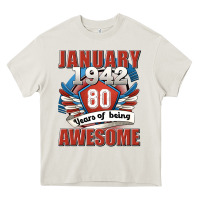 Cream january 1942 80 years of being awesome Heavy Core Tee - Jasminsmagicworld