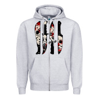 Heather Grey knives horror movie friday halloween horror ghost Zipper Hoodie - trangStudio