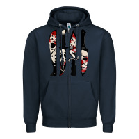 Navy knives horror movie friday halloween horror ghost Zipper Hoodie - trangStudio