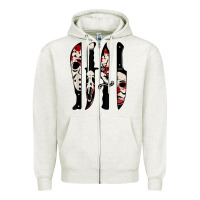 Oatmeal Heather knives horror movie friday halloween horror ghost Zipper Hoodie - trangStudio