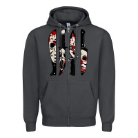 Smoke knives horror movie friday halloween horror ghost Zipper Hoodie - trangStudio