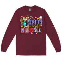 Burgundy cupids favorite nurse olivia Long Sleeve Tee - OliviaCreatesArt