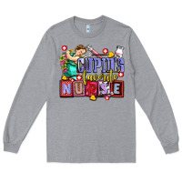 Heather Grey cupids favorite nurse olivia Long Sleeve Tee - OliviaCreatesArt