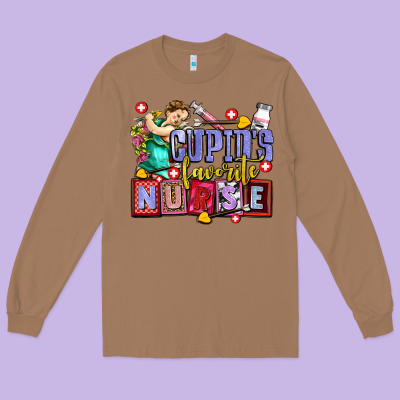 Cupids Favorite Nurse Olivia Long Sleeve Tee Designed By Oliviacreatesart