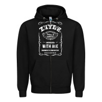 Black Mens Vintage Zayde Hebrew Yiddish Grandfather Zipper Hoodie - trangStudio