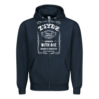 Navy Mens Vintage Zayde Hebrew Yiddish Grandfather Zipper Hoodie - trangStudio