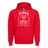 Red Mens Vintage Zayde Hebrew Yiddish Grandfather Zipper Hoodie - trangStudio
