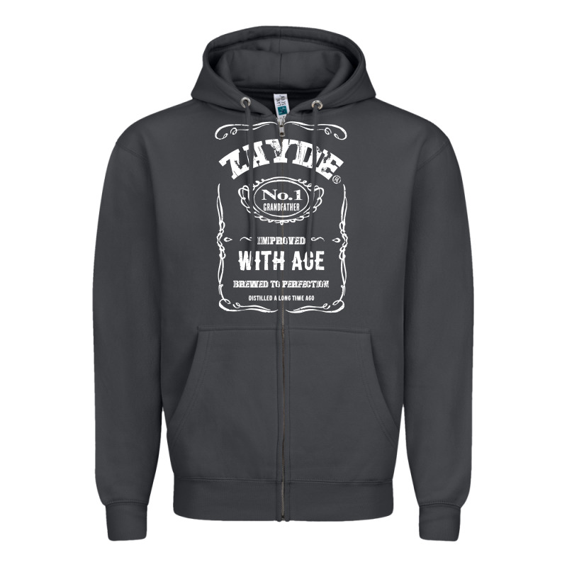 Mens Vintage Zayde Hebrew Yiddish Grandfather Zipper Hoodie by trangStudio | Teevron