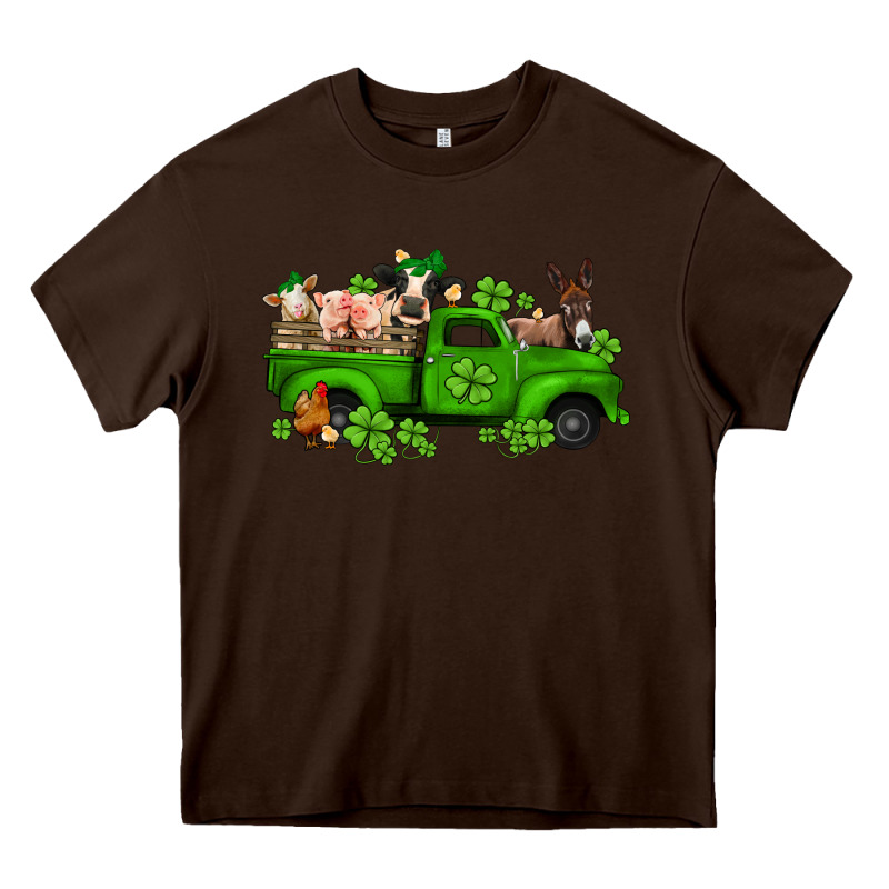 St Patricks Farm Animals Truck Heavy Core Tee by Jasminsmagicworld | Teevron
