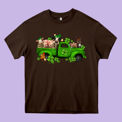 St Patricks Farm Animals Truck Heavy Core Tee Designed By Jasminsmagicworld