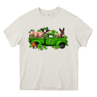 Cream st patricks farm animals truck Heavy Core Tee - Jasminsmagicworld