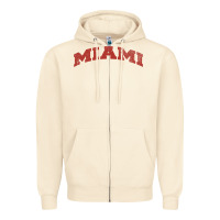 Sandshell Miami Ohio Classic Athletic Sports Distressed Zipper Hoodie - trangStudio
