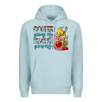Blue Mist Coffee Gives Me Teacher Powers Premium Hoodie - CowhideDigitalArt