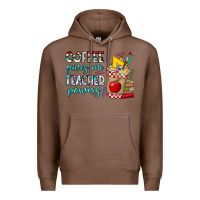 Chestnut Coffee Gives Me Teacher Powers Premium Hoodie - CowhideDigitalArt