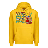 Lemon Coffee Gives Me Teacher Powers Premium Hoodie - CowhideDigitalArt