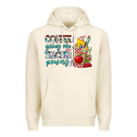 Tofu Coffee Gives Me Teacher Powers Premium Hoodie - CowhideDigitalArt