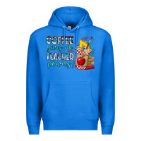 True Royal Coffee Gives Me Teacher Powers Premium Hoodie - CowhideDigitalArt