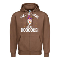 Teacher Halloween Bookworm Just Here For The Boooks Ghost Tank Top Zipper Hoodie | Teevron