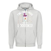 Dove Grey teacher halloween bookworm just here for the boooks ghost tank top Zipper Hoodie - trangStudio