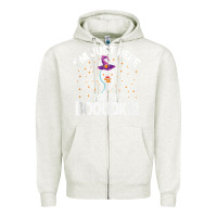 Oatmeal Heather teacher halloween bookworm just here for the boooks ghost tank top Zipper Hoodie - trangStudio