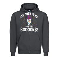 Smoke teacher halloween bookworm just here for the boooks ghost tank top Zipper Hoodie - trangStudio