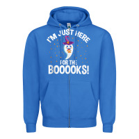 True Royal teacher halloween bookworm just here for the boooks ghost tank top Zipper Hoodie - trangStudio