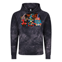 Cloud Black i love usa gnomes 4th of july Vintage Hoodie - CowGirlArtShop
