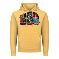 Vintage Mustard i love usa gnomes 4th of july Vintage Hoodie - CowGirlArtShop