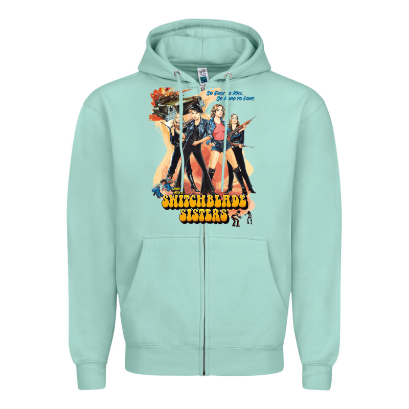 Switchblade Sisters Gift Zipper Hoodie by trangStudio | Teevron