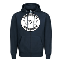 Navy Pobody's Nerfect Retro Classic Funny Nobody's Perfect Zipper Hoodie - trangStudio