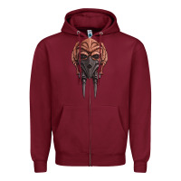 Burgundy Plo Koon Zipper Hoodie - trangStudio