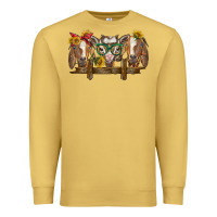 Antique Gold western goats Premium Sweatshirt - BarkalooDesign