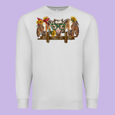 Western Goats Premium Sweatshirt Designed By Barkaloodesign