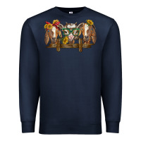 Navy western goats Premium Sweatshirt - BarkalooDesign