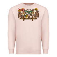 Pale Pink western goats Premium Sweatshirt - BarkalooDesign