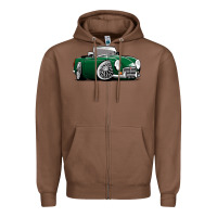 Chestnut MG MGB roadster personalized caricature YOK94J family Zipper Hoodie - trangStudio