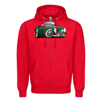 Red MG MGB roadster personalized caricature YOK94J family Zipper Hoodie - trangStudio