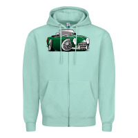 Seafoam MG MGB roadster personalized caricature YOK94J family Zipper Hoodie - trangStudio