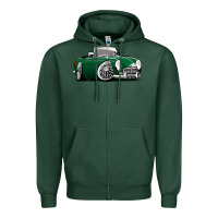 Sports Green MG MGB roadster personalized caricature YOK94J family Zipper Hoodie - trangStudio