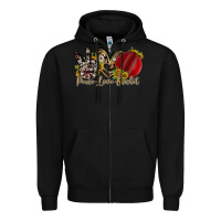 Black peace love cricket Zipper Hoodie - RacoonDesign