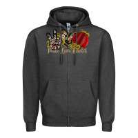 Charcoal Heather peace love cricket Zipper Hoodie - RacoonDesign