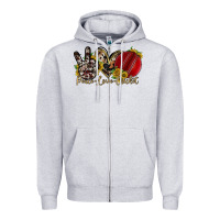 Heather Grey peace love cricket Zipper Hoodie - RacoonDesign