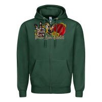 Sports Green peace love cricket Zipper Hoodie - RacoonDesign