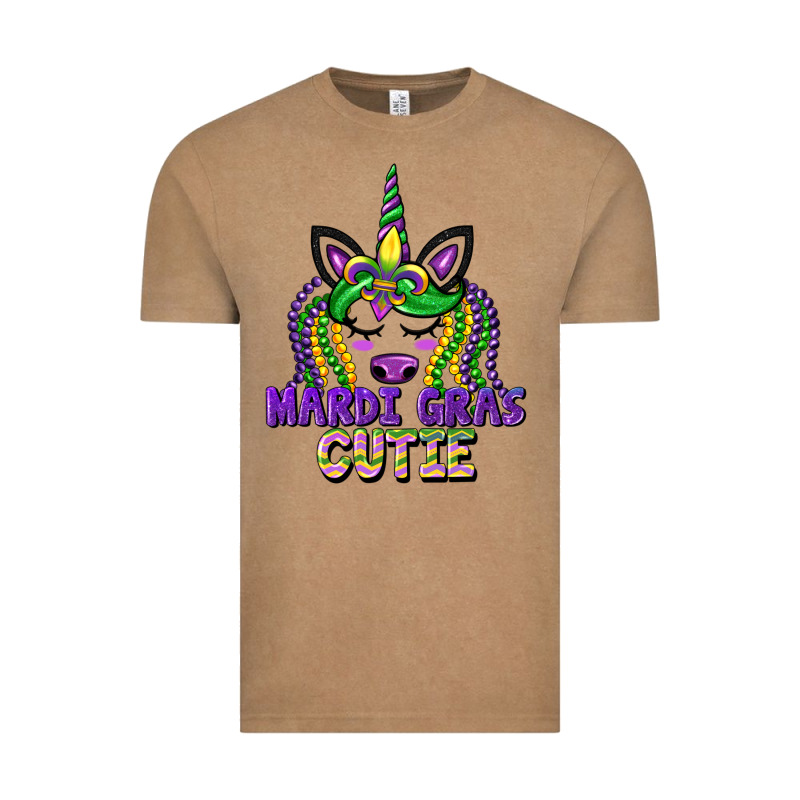 Mardi Gras Cutie Unicorn Vintage Tee by CowGirlArtShop | Teevron