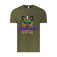 Vintage Olive mardi gras cutie unicorn Vintage Tee - CowGirlArtShop