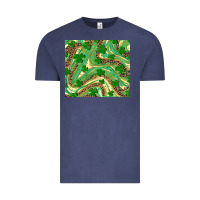 Vintage Denim St. Patrick's Day Shamrock Leopard Vintage Tee - RanaPortraitStore
