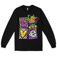 Black love mardi gras Long Sleeve Tee - OliviaCreatesArt