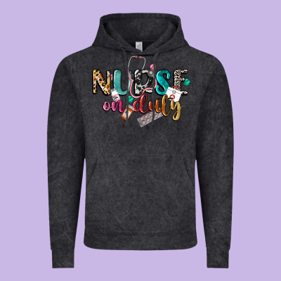 Nurse On Duty Vintage Hoodie Designed By Cowgirlartshop
