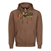 Chestnut peace love dog mama Zipper Hoodie - RacoonDesign